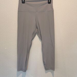Lululemon Align Ribbed High-Rise‎ Crop 23" in Rhino Grey Sz 10